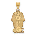 Sterling Silver Gold-plated LogoArt Phi Sigma Sigma Sorority Symbol Medium Pendant
