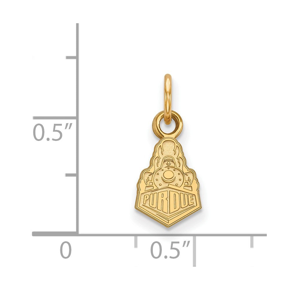 10k Gold LogoArt Purdue University Boilermakers Train Logo Extra Small Pendant