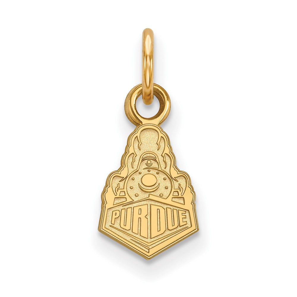 Sterling Silver Gold-plated LogoArt Purdue University Boilermakers Train Logo Extra Small Pendant