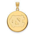 14k Gold LogoArt University of North Carolina N-C Large Disc Pendant