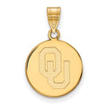 10k Gold LogoArt University of Oklahoma O-U Medium Disc Pendant