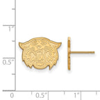 Sterling Silver Gold-plated LogoArt Villanova University Wildcat Small Post Earrings
