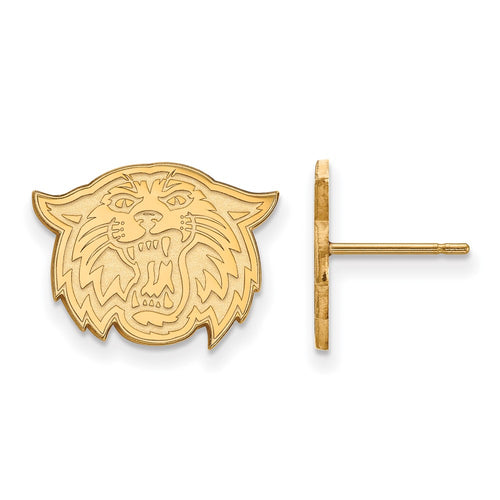 10k Gold LogoArt Villanova University Wildcat Small Post Earrings