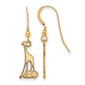 Sterling Silver Gold-plated LogoArt Alpha Epsilon Phi Sorority Symbol Small Dangle Wire Earrings