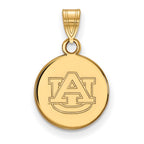 10k Gold LogoArt Auburn University Small Disc Pendant
