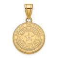 Sterling Silver Gold-plated LogoArt Baylor University Medium Crest Pendant