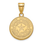 Sterling Silver Gold-plated LogoArt Baylor University Medium Crest Pendant