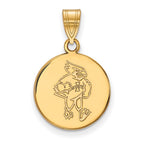 10k Gold LogoArt Iowa State University Cardinal Medium Disc Pendant