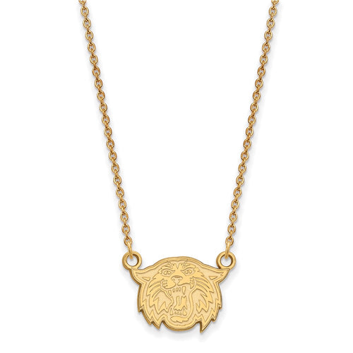 10k Gold LogoArt Villanova University Wildcat Small Pendant 18 inch Necklace