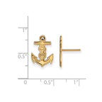 Sterling Silver Gold-plated LogoArt Alpha Sigma Tau Sorority Symbol Extra Small Post Earrings