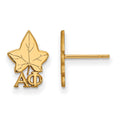 Sterling Silver Gold-plated LogoArt Alpha Phi Sorority Symbol Extra Small Post Earrings