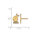 Sterling Silver Gold-plated LogoArt Alpha Sigma Alpha Sorority Symbol Extra Small Post Earrings
