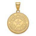 Sterling Silver Gold-plated LogoArt Baylor University Large Crest Pendant