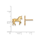 Sterling Silver Gold-plated LogoArt Delta Phi Epsilon Sorority Symbol Extra Small Post Earrings