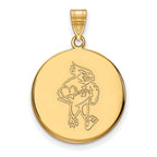 10k Gold LogoArt Iowa State University Cardinal Large Disc Pendant