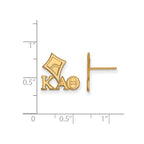 Sterling Silver Gold-plated LogoArt Kappa Alpha Theta Sorority Symbol Extra Small Post Earrings
