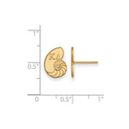 Sterling Silver Gold-plated LogoArt Kappa Delta Sorority Symbol Extra Small Post Earrings