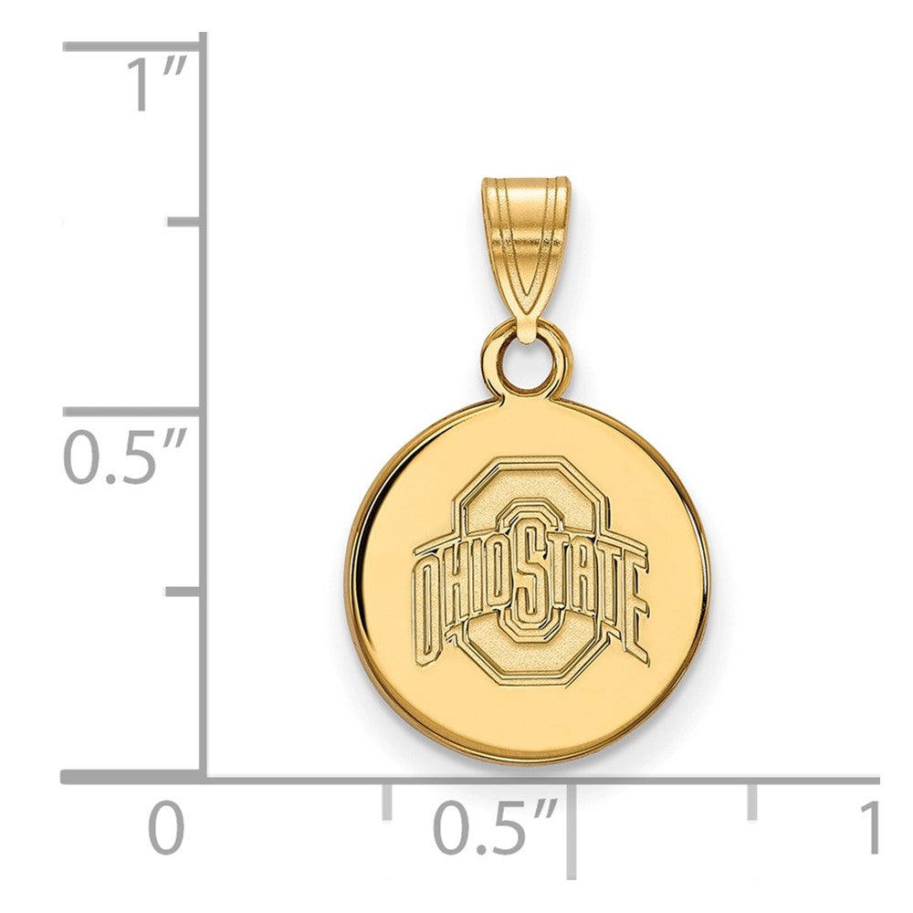 10k Gold LogoArt The Ohio State University Small Disc Pendant