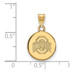 10k Gold LogoArt The Ohio State University Small Disc Pendant