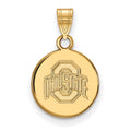 14k Gold LogoArt The Ohio State University Small Disc Pendant