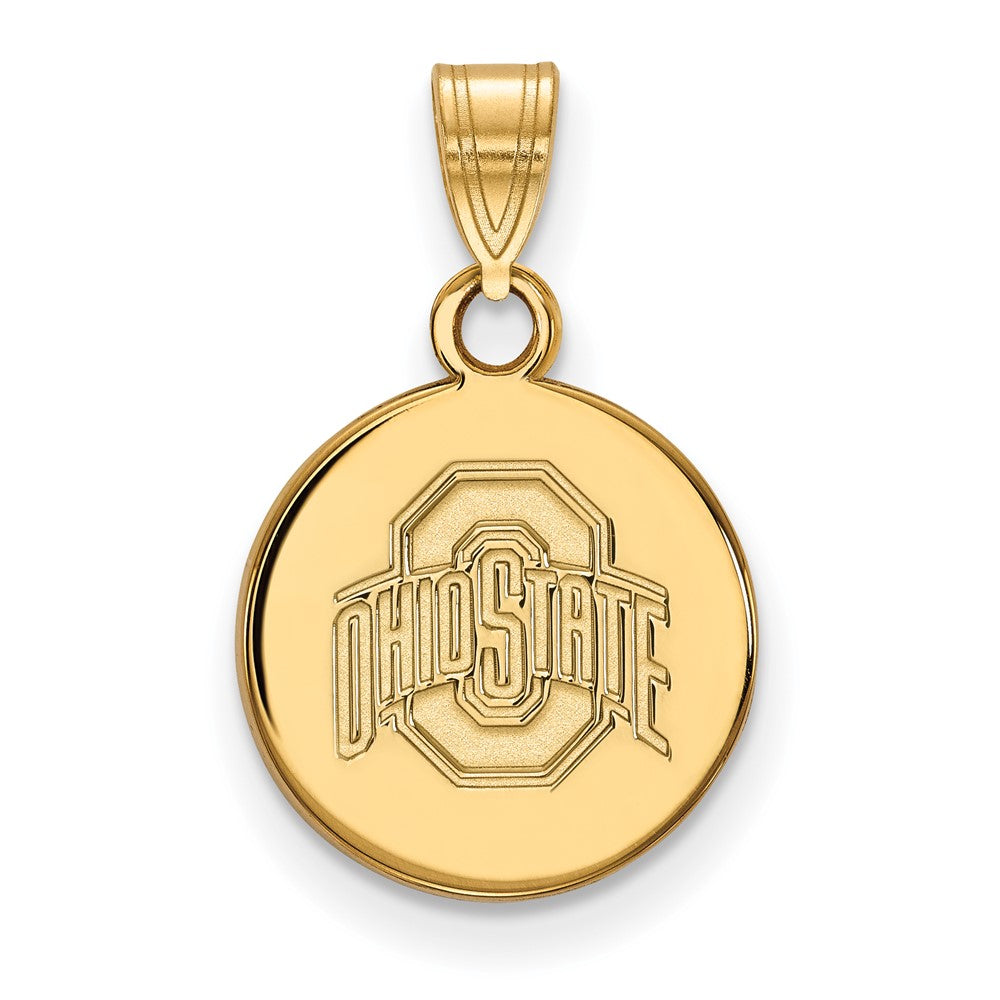 10k Gold LogoArt The Ohio State University Small Disc Pendant
