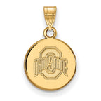 10k Gold LogoArt The Ohio State University Small Disc Pendant