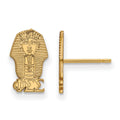 Sterling Silver Gold-plated LogoArt Phi Sigma Sigma Sorority Symbol Extra Small Post Earrings