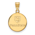 10k Gold LogoArt Penn State University Medium Disc Pendant