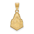Sterling Silver Gold-plated LogoArt Purdue University Boilermakers Train Logo Medium Pendant