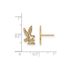 Sterling Silver Gold-plated LogoArt Sigma Kappa Sorority Symbol Extra Small Post Earrings
