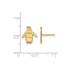 Sterling Silver Gold-plated LogoArt Theta Phi Alpha Sorority Symbol Extra Small Post Earrings