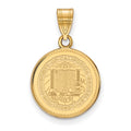 Sterling Silver Gold-plated LogoArt University of California Berkeley Medium Crest Pendant