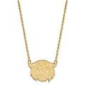 Sterling Silver Gold-plated LogoArt Villanova University Wildcat Large Pendant 18 inch Necklace
