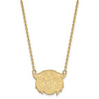 Sterling Silver Gold-plated LogoArt Villanova University Wildcat Large Pendant 18 inch Necklace