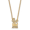 Sterling Silver Gold-plated LogoArt Alpha Chi Omega Sorority Symbol Small Pendant 18 inch Necklace