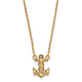 Sterling Silver Gold-plated LogoArt Alpha Sigma Tau Sorority Symbol Extra Small Pendant 18 inch Necklace