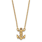 Sterling Silver Gold-plated LogoArt Alpha Sigma Tau Sorority Symbol Extra Small Pendant 18 inch Necklace