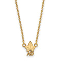 Sterling Silver Gold-plated LogoArt Alpha Phi Sorority Symbol Extra Small Pendant 18 inch Necklace