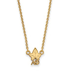 Sterling Silver Gold-plated LogoArt Alpha Phi Sorority Symbol Extra Small Pendant 18 inch Necklace