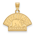10k Gold NHL LogoArt Boston Bruins Small Pendant