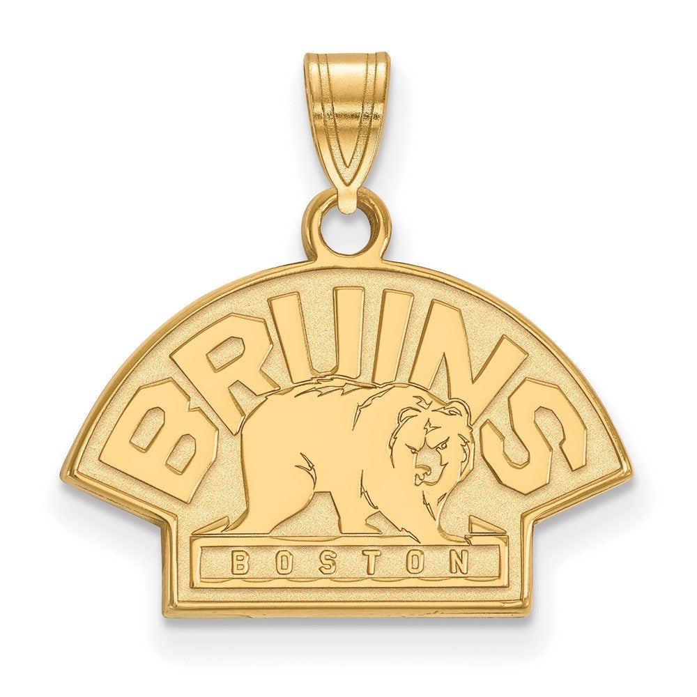 14k Gold NHL LogoArt Boston Bruins Small Pendant