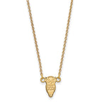 Sterling Silver Gold-plated LogoArt Chi Omega Sorority Symbol Extra Small Pendant 18 inch Necklace