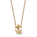 Sterling Silver Gold-plated LogoArt Delta Gamma Sorority Symbol Extra Small Pendant 18 inch Necklace