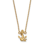 Sterling Silver Gold-plated LogoArt Delta Gamma Sorority Symbol Extra Small Pendant 18 inch Necklace