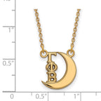 Sterling Silver Gold-plated LogoArt Gamma Phi Beta Sorority Symbol Extra Small Pendant 18 inch Necklace