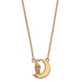 Sterling Silver Gold-plated LogoArt Gamma Phi Beta Sorority Symbol Extra Small Pendant 18 inch Necklace