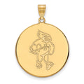10k Gold LogoArt Iowa State University Cardinal Extra Large Disc Pendant