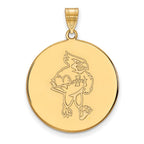 10k Gold LogoArt Iowa State University Cardinal Extra Large Disc Pendant