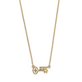 Sterling Silver Gold-plated LogoArt Kappa Kappa Gamma Sorority Symbol Extra Small Pendant 18 inch Necklace