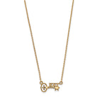 Sterling Silver Gold-plated LogoArt Kappa Kappa Gamma Sorority Symbol Extra Small Pendant 18 inch Necklace